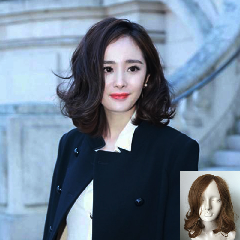 杨幂同款偏分头皮蓬松复古凌乱小卷蛋卷头梨花头短卷发短发女假发