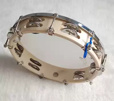 Adjustable double-row tambourine 81012 inch Orff professional early education percussion instrument tambourine tambourine