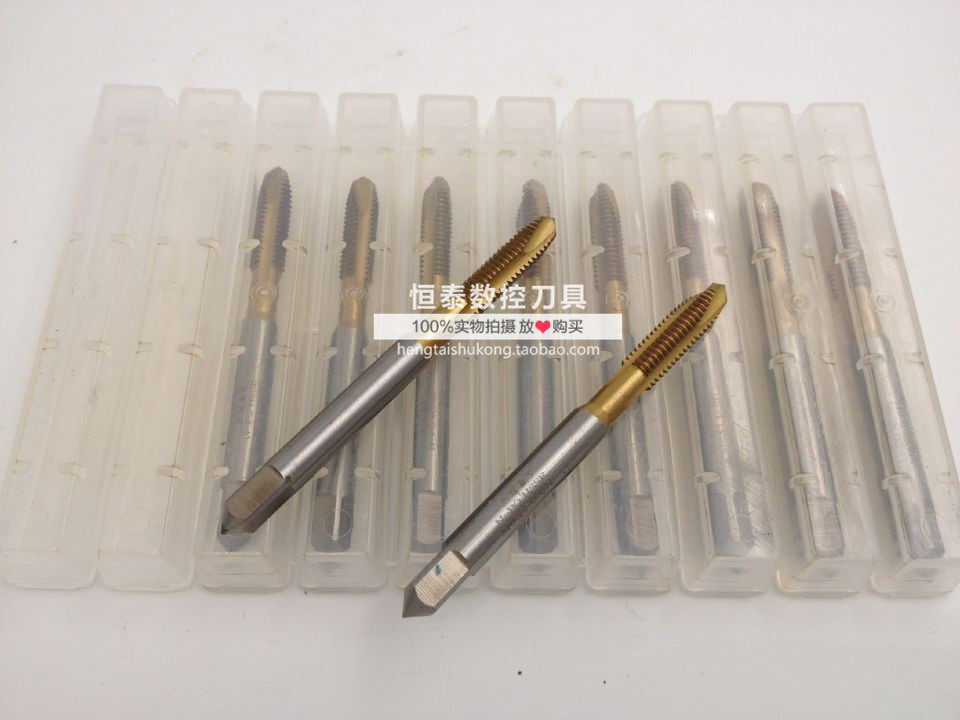 Titanium plated taps for spiral stainless steel. Cobalt-containing taps are special for stainless steel. Good quality and high hardness taps