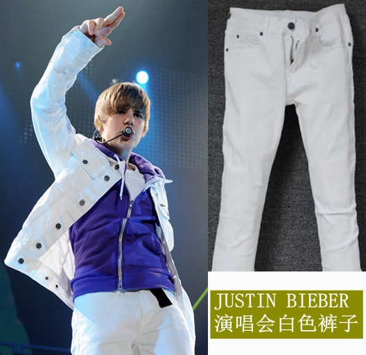 justin bieber white jeans