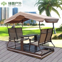 Chunying outdoor table and chair tent Outdoor Rocking Chair courtyard one table four chairs outdoor dining table and chair balcony leisure awning