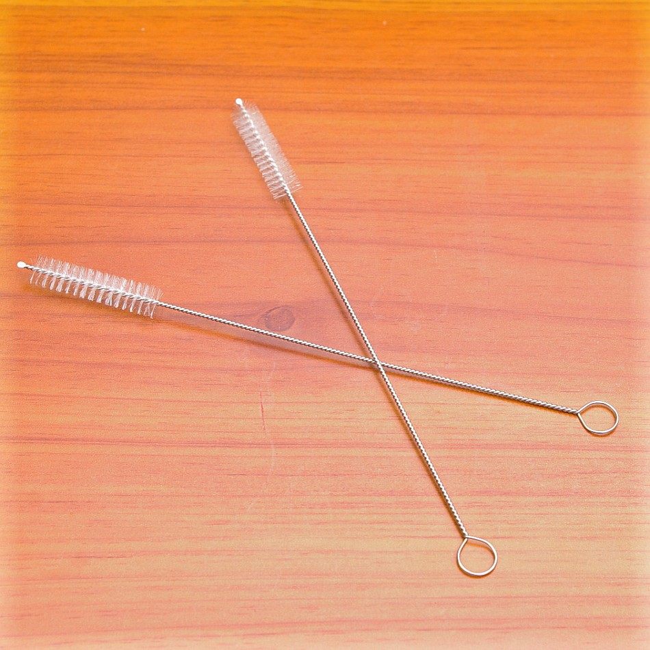Stainless steel straw brush brush Bottle cleaning brush Catheter brush Spiral soft brush Straw cup special brush