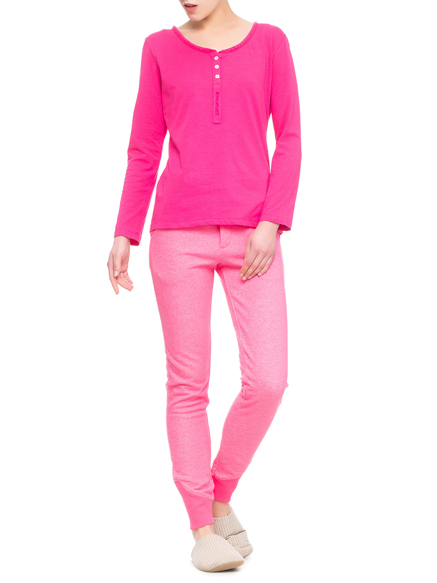 ROYAL VELVET|玫红棉氨素色居家上装