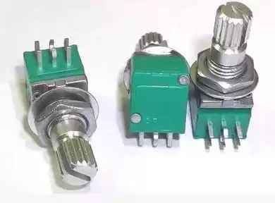 Sealed double potentiometer power amplifier board audio volume potentiometer 6-pin B50K handle length 15MM