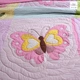 Sợi màu ba mảnh trẻ em giường bìa bông quilting Hàn Quốc phim hoạt hình bướm màu hồng hoa cô gái là điều hòa không khí - Trải giường ra trải giường Trải giường