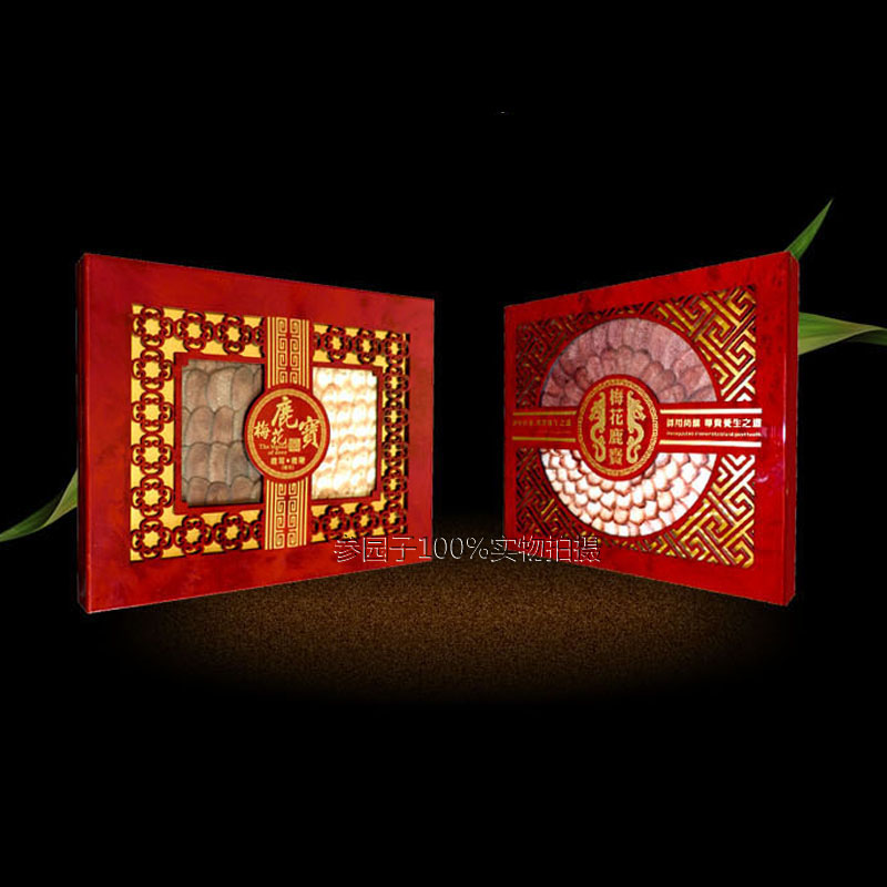 (Garden of the Garden) Northeastern Changbai Mountain Ginseng Furry with Antlers Deer Whip Sheet Gift Box 