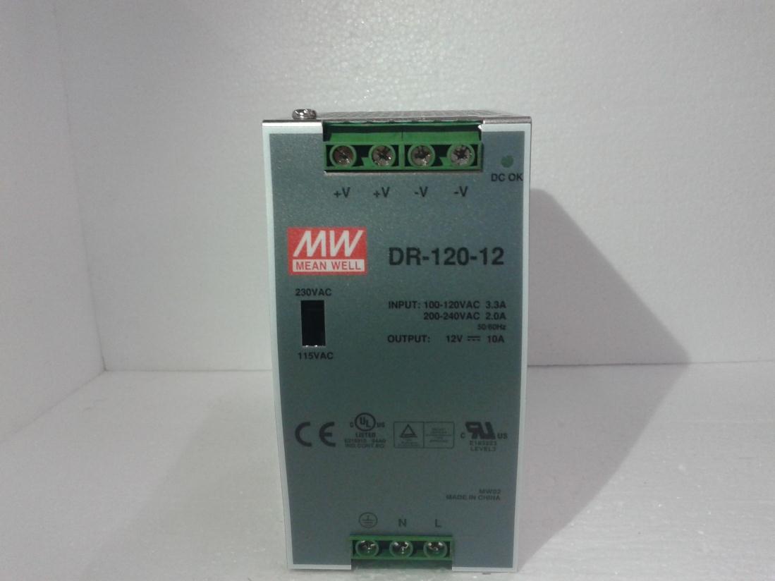 (Physical store) Original Taiwan Mingwei switching power supply DR-120-12 12V 10A 3-year warranty