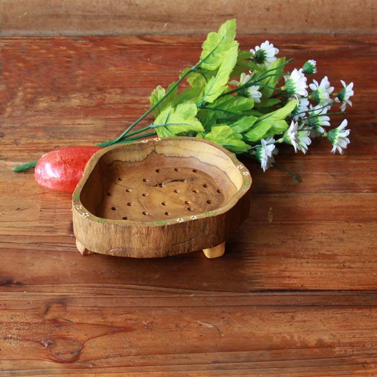 Thai Crafts Handmade Soap Box Solid Wood Soap Box Creative Soap Dish Southeast Asia Special Style Gift Promotion