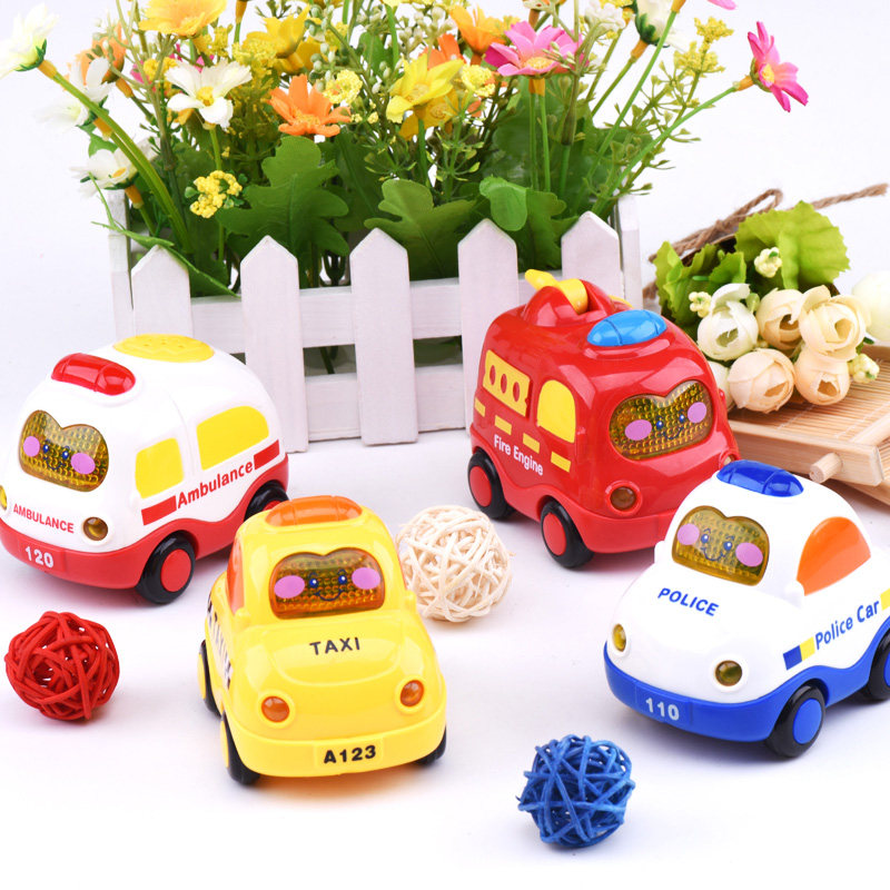 Baby Boy Police Car Music Inertia Car Baby Little Car Children Puzzle Girl Model Digger Toy Car