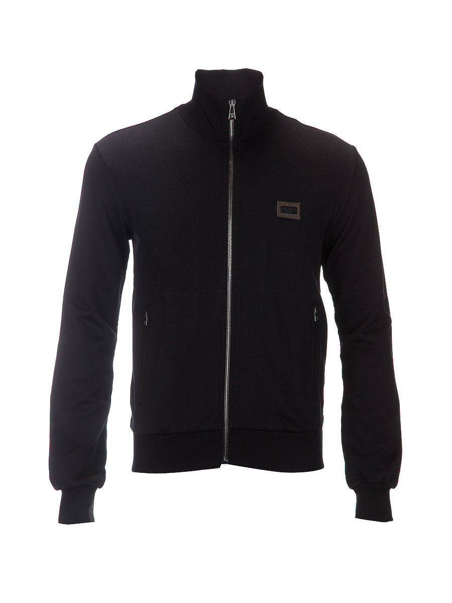 Dolce&Gabbana 黑色拉链插袋长袖外套