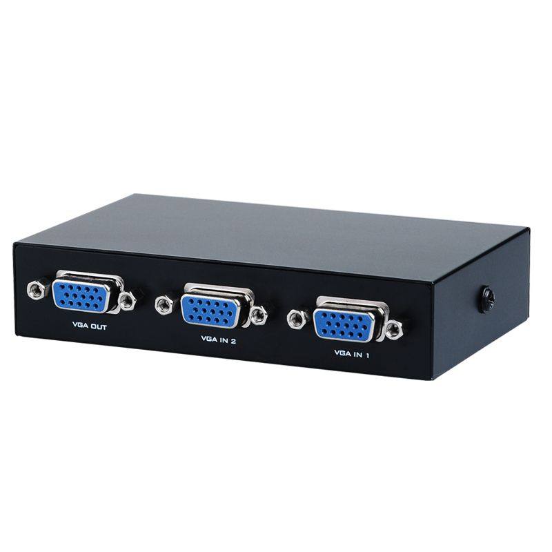 VGA switcher 2 in 1 out two-in-one-out high-definition computer video display converter Two-port shared-Taobao