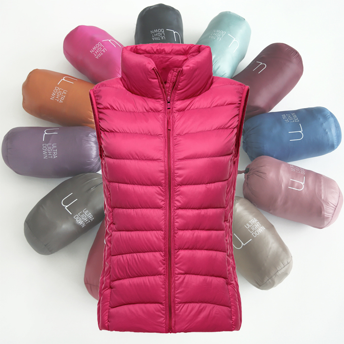 Off-Season Clearance 2019 Winter New Ultra-Light down Vest Women's Casual Short Slim-Fit Sleeveless Jacket