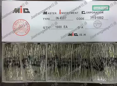 1N4007 1A 1200V DO-41 IN-LINE RECTIFIER DIODE MIC 1 BOX 1000 FEET LENGTH 45MM
