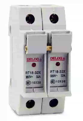 Delixi fuse base fuse RT18-32X 2p with lamp without fuse core