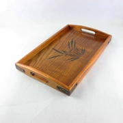 Đĩa gỗ châu Âu, khay trà, khay gỗ hình chữ nhật, trà cà phê, tách trà, khay, khay ăn gia đình, khay - Tấm