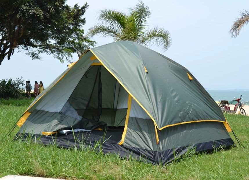 Lều ngoài trời Gulangyu hoàn toàn tự động 2 người 3 người-4 người đôi gấp đôi chống mưa gió cắm trại ngoài trời - Lều / mái hiên / phụ kiện lều