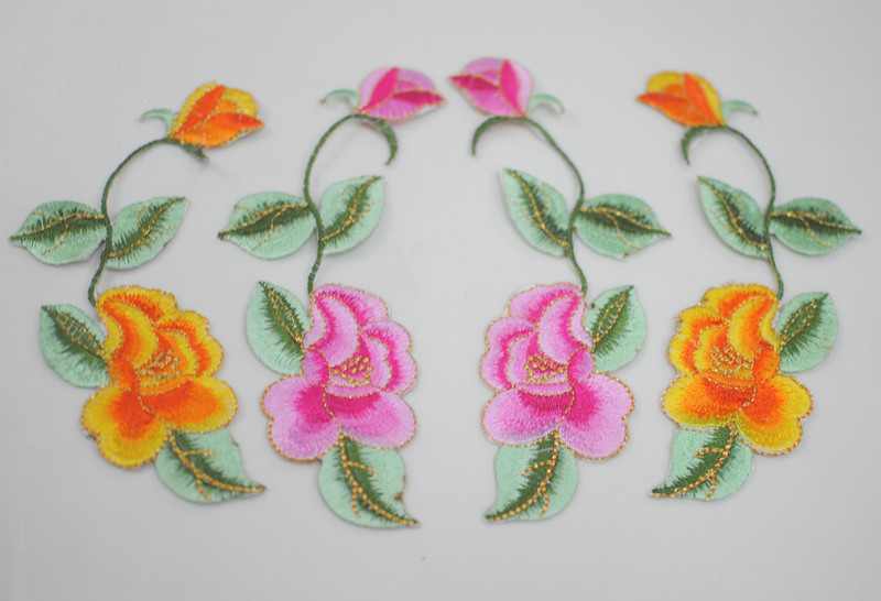 DIY Material Dramatic Ethnic Embroidery Clothing Flowers Subsidy Collar 3163# hot 3 5 yuan one pair