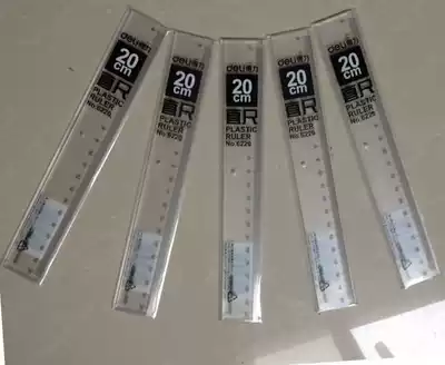 Del deli6220 organic plastic transparent 20cm30 40 50cm ruler stationery ruler