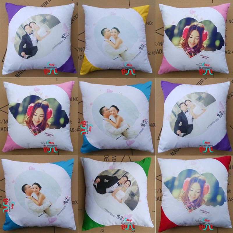 Every day promotion heat transfer new sky blue custom blank diy high quality pillow - case double face angle embrace pillow