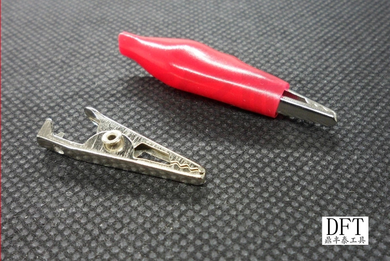 Alligator clip guard clip power wire clip test wire power wire clip with insulation sleeve large, medium and small