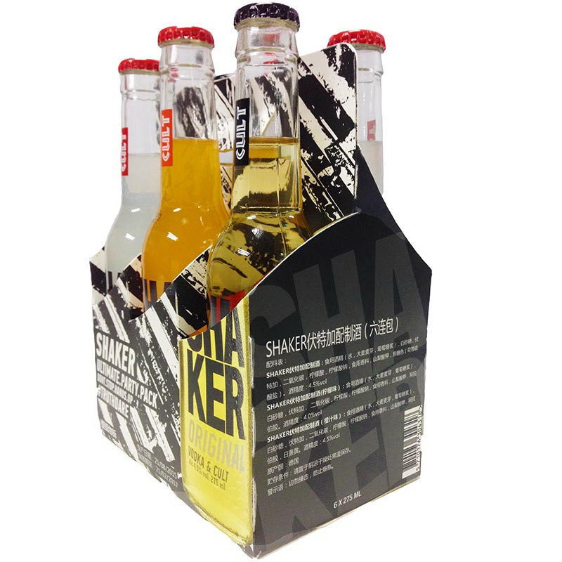 【苏宁易购】德国进口SHAKER伏特加配制酒（六连包）275ml*6
