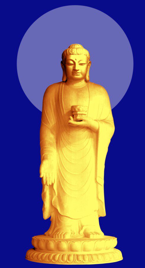 Decorative solemn and superior Donglin Buddha Amitabha portrait Bodhisattva portrait photo paper double-sided plastic seal