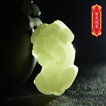 True Jade natural Hetian jade pendants mens and womens necklaces Jade Pickle Chucai transfer couple pendant jewelry