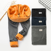 2023 Fall and Winter Pregnant women with trousers plus thick and thick belly warm pants and show a thin pregnant woman