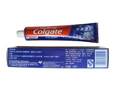 120g/180g高露洁冰爽激凉含漱口水珠子牙膏 防蛀固齿