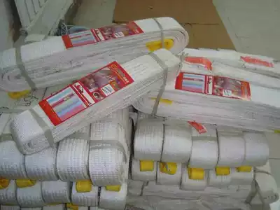 White flat hoisting belt lifting sling belt acid-resistant alkaline lifting belt polypropylene sling double buckle 3T