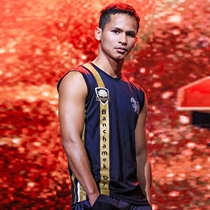 2020 new broadcast sports slim long sleeve black training suit round neck shoulder sleeveless T-shirt Slim short sleeve