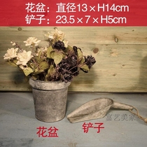 Foreign trade retro old iron flower pot multi-meat flower plate gardening small shovel balcony planting flower growing vegetable pot