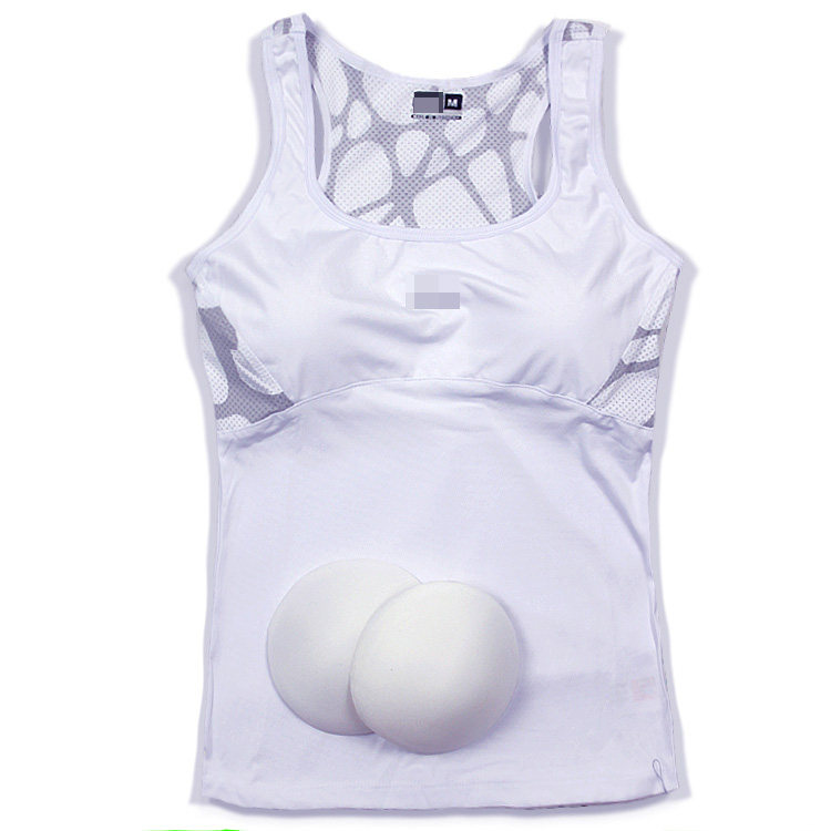 Quick-drying elastic sling women with chest pad no rims bra-free cup one-piece underwear sports yoga vest base