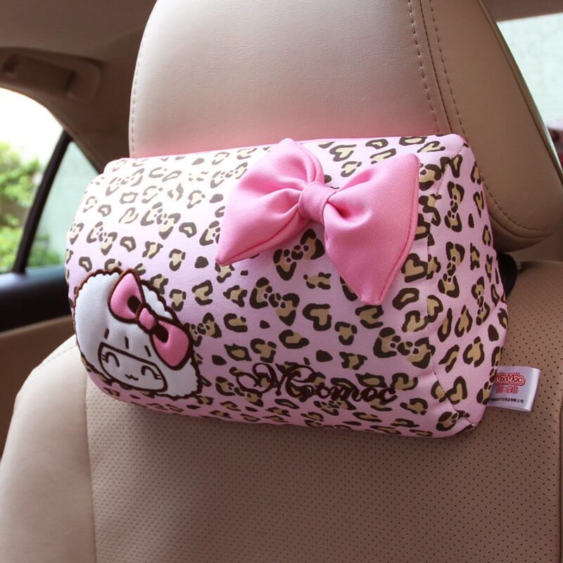 摩丝娃娃 记忆棉汽车头枕靠枕卡通护颈枕车饰车内装饰品可爱夏季