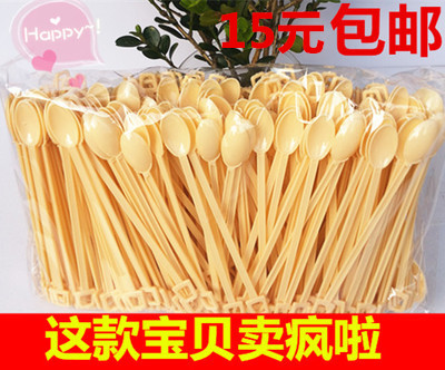 Special wholesale disposable coffee spoon stirring rod plastic coffee tablespoon stirring spoon coffee spoon