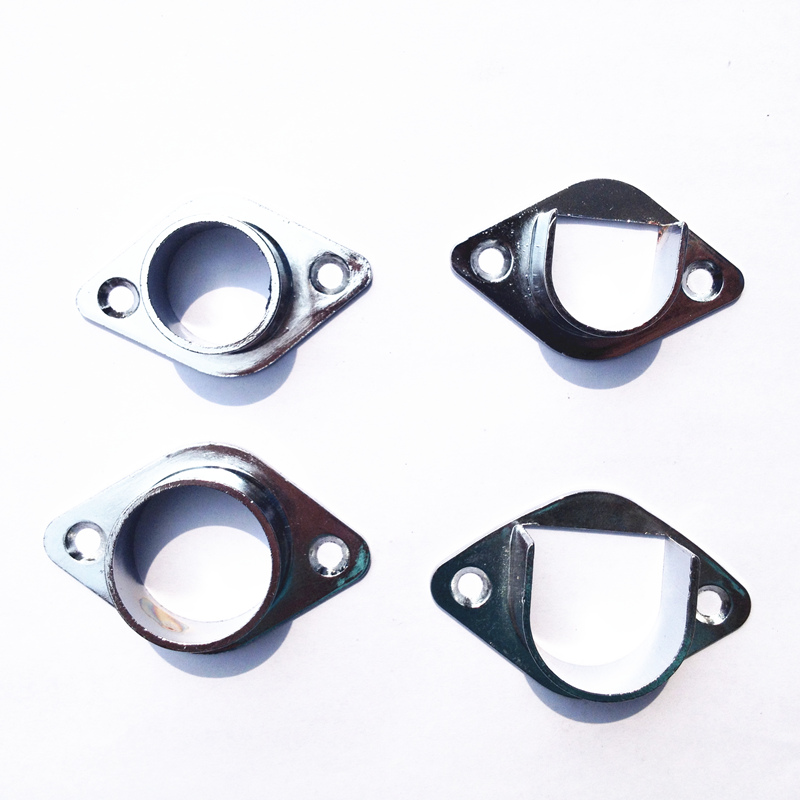 19 19 22 25mm 25mm zinc alloy wardrobe hanging clothes lever flange seat round opening plated chrome towel rack furniture accessories