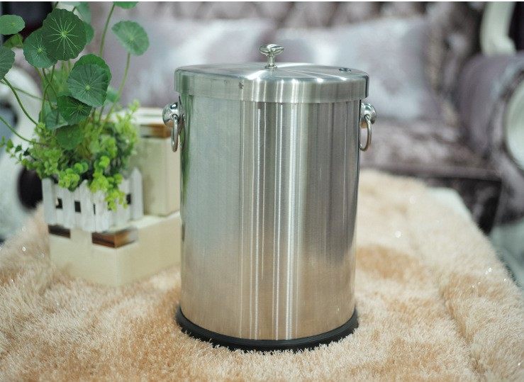 Stainless Steel Tea Residue Barrel Tea Building Tea Water Barrel Tea Water Bins Tea Scum Collection Barrel With Liner Inverted Water Sealing Barrel