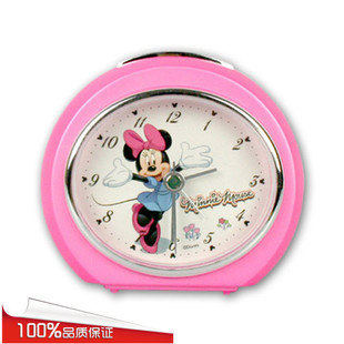 Creative alarm clock Mitch Minnie super silent Power saving night light small alarm clock Fuda watches