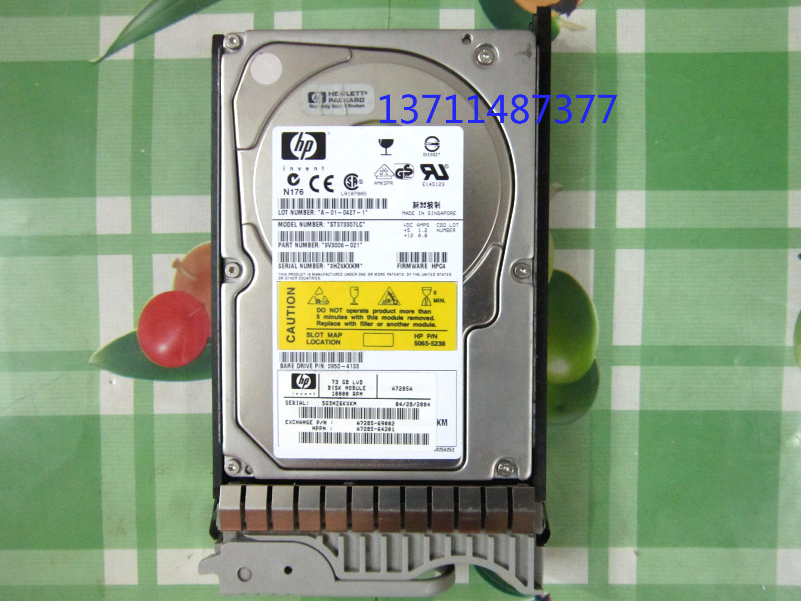 HP 0950-4133 A7285-69002 64001 73G 10K 80 Pin SCSI Hard disc A7285A