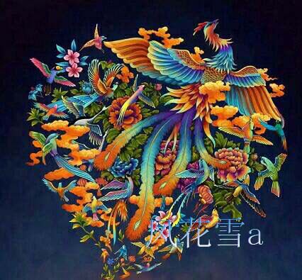 Extra clear color cross-stitch re-drawing paper source bird map bai niao chao feng 328