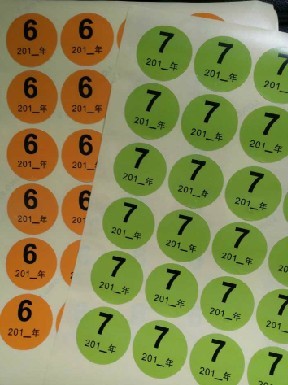 Hot sell strong sticky month Adhesive Label Letters Digital size Size Label Paper 1 ~ December Number customizable