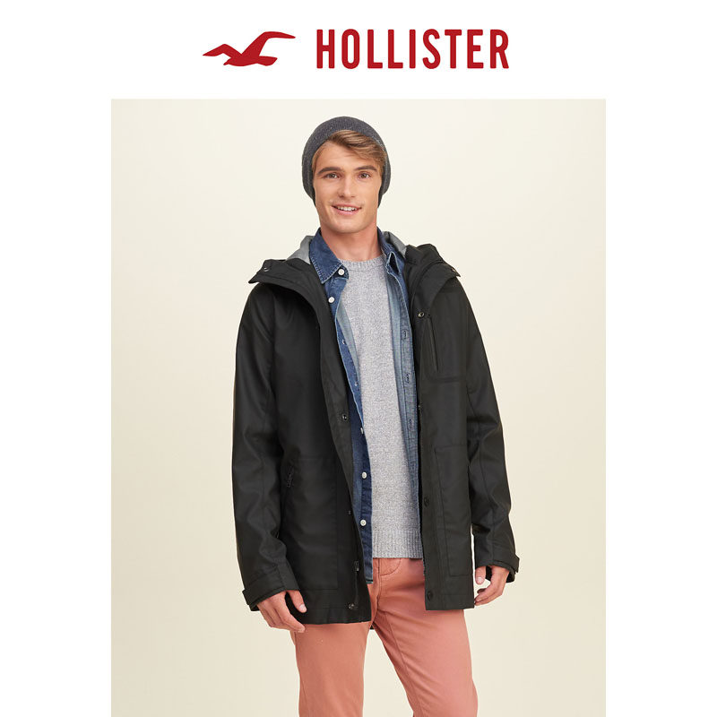 Hollister 连帽尼龙派克大衣风衣 男 122193