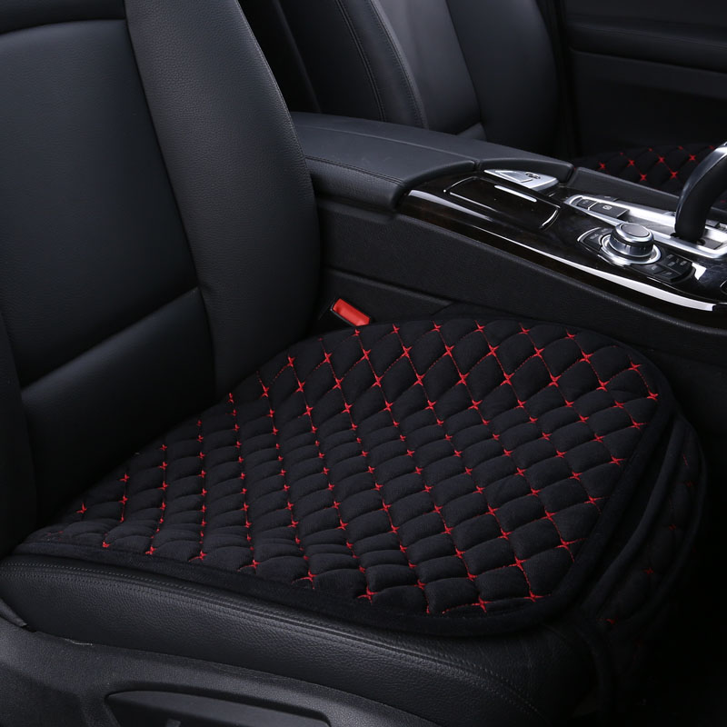 Car seat cushion spring and summer plush new single-piece four-season universal seat cushion without backrest three-piece seat cushion new linen