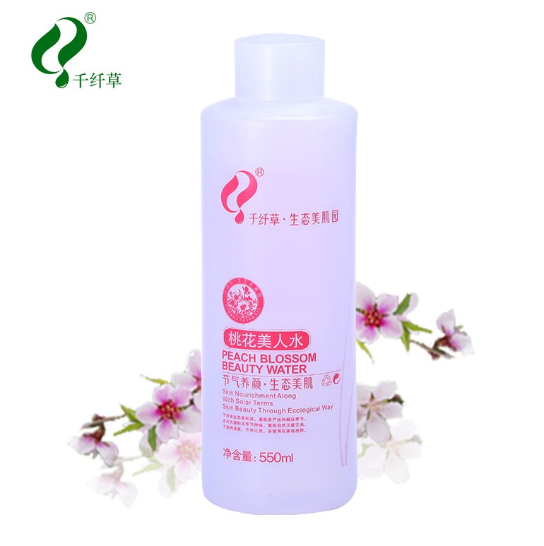 千纤草桃花水550ml 保湿补水千千化妆爽肤水嫩白纤纤草siguashui