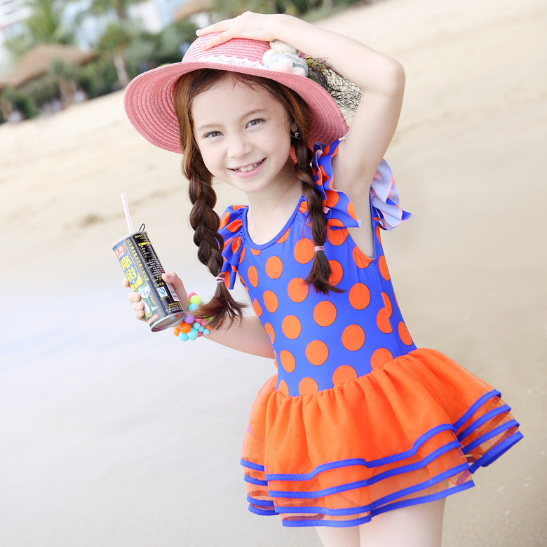 USD 21.54 Little princess skirt Siamese girls swimsuit ...