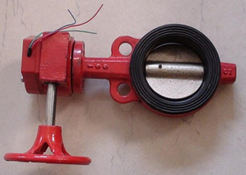 XD371X-10 16 fire signal worm gear butterfly valve soft seal to clamp butterfly valve lining glues DN100 150