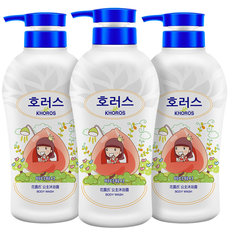 【天猫超市】 韩方 花露氏清新果香公主沐浴露650ml *3 威露士