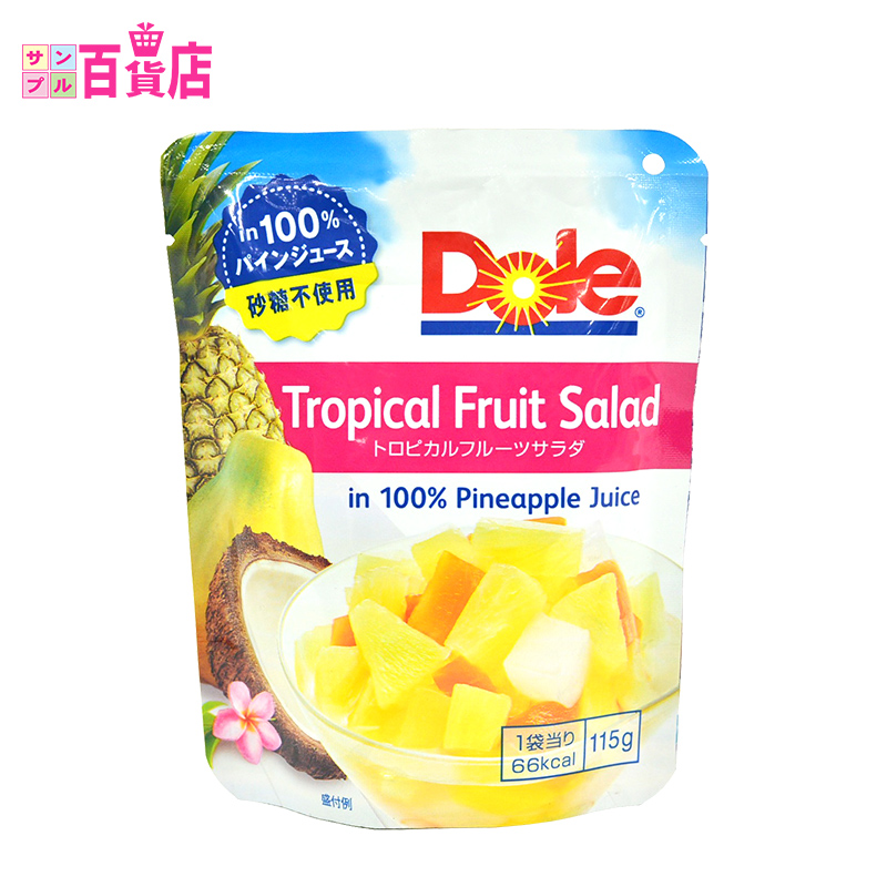 日本直邮 Dole/都乐热带水果糖水水果什锦115g 进口袋装水果罐头