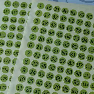 Spot strong stick 1 to 150 round 15MM adhesive digital label stickers can be designed with custom color printing