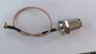 NKY MMCXJW cable N female to MMCX male curved RF connection 20CM antenna cable